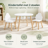 Praktische toepassing en keuzehulp voor kindertafel met 2 stoelen