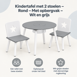 Overzicht van kindertafel met 2 stoelen met de belangrijkste productvoordelen
