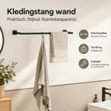 Praktische toepassing en keuzehulp voor kledingstang wand