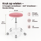 Afmetingen en productspecificaties van kruk op wielen