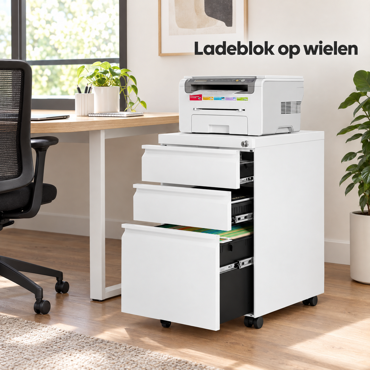 ladeblok op wielen in gebruik in een passende praktijksituatie