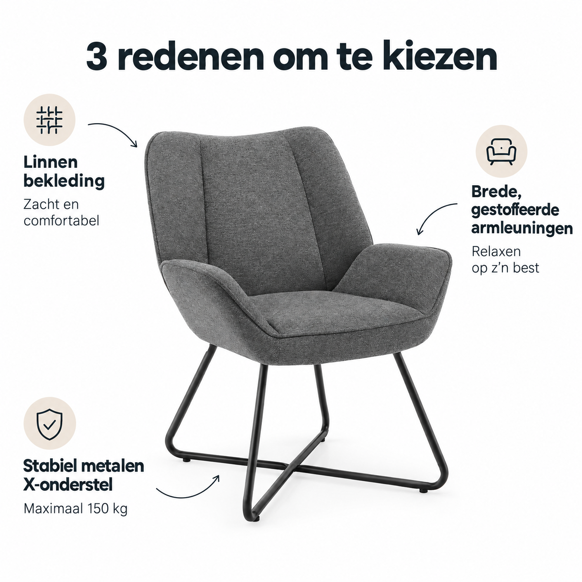 Belangrijkste voordelen en eigenschappen van linnen fauteuil