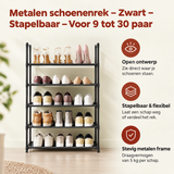 Belangrijkste voordelen en eigenschappen van metalen schoenenrek