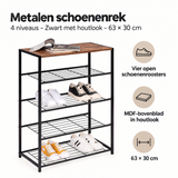 Belangrijkste voordelen en eigenschappen van metalen schoenenrek