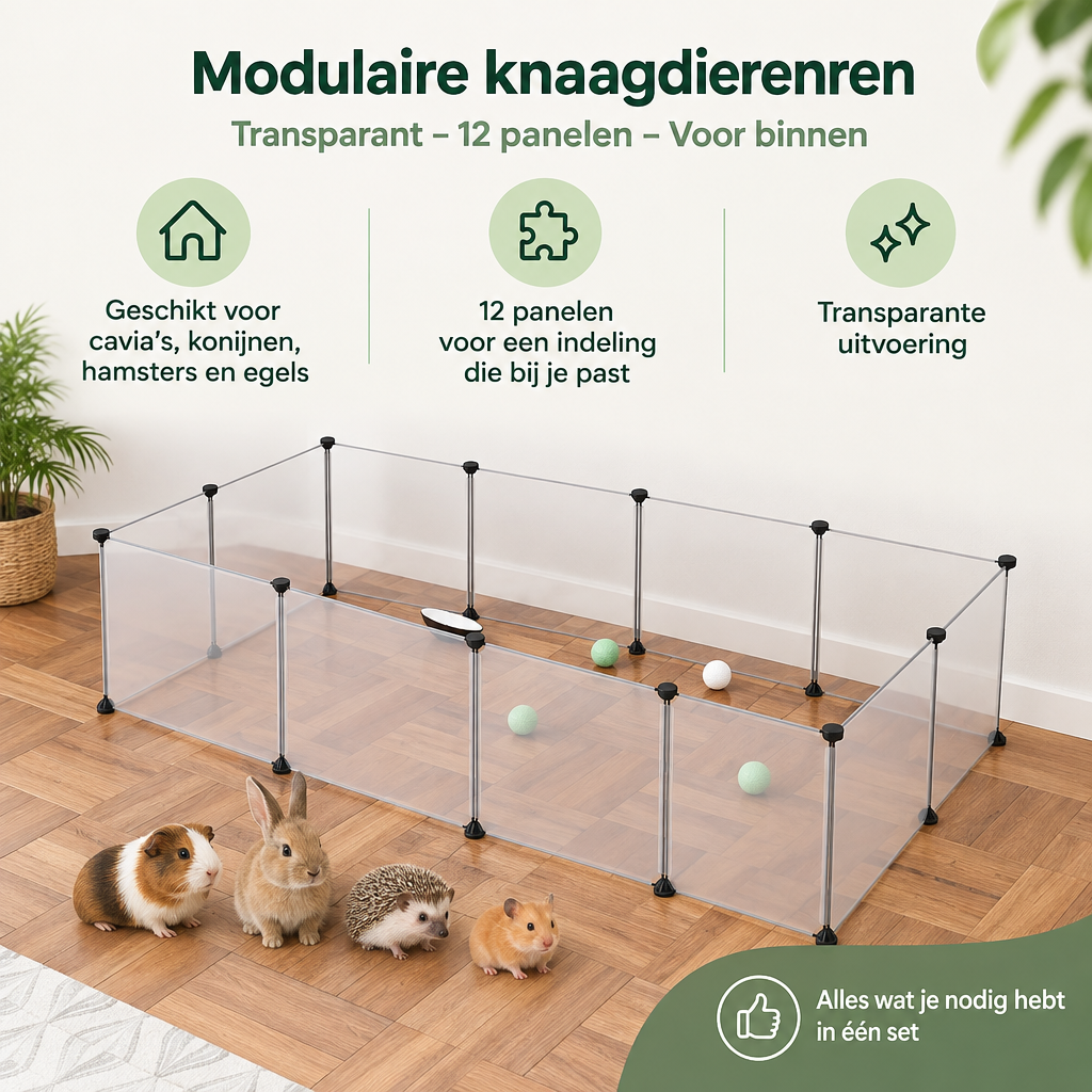 Praktische toepassing en keuzehulp voor modulaire knaagdierenren