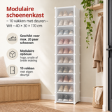Praktische toepassing en keuzehulp voor modulaire schoenenkast