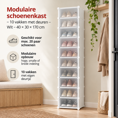 Praktische toepassing en keuzehulp voor modulaire schoenenkast