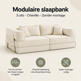 Overzicht van modulaire slaapbank met de belangrijkste productvoordelen