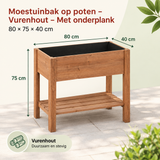Afmetingen en productspecificaties van moestuinbak op poten