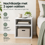 Praktische toepassing en keuzehulp voor nachtkastje met 2 open vakken