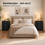 nachtkastjes set van 2 in gebruik in een passende praktijksituatie