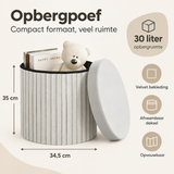 Afmetingen en productspecificaties van opbergpoef