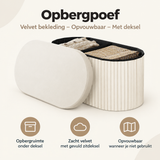 Overzicht van opbergpoef met de belangrijkste productvoordelen