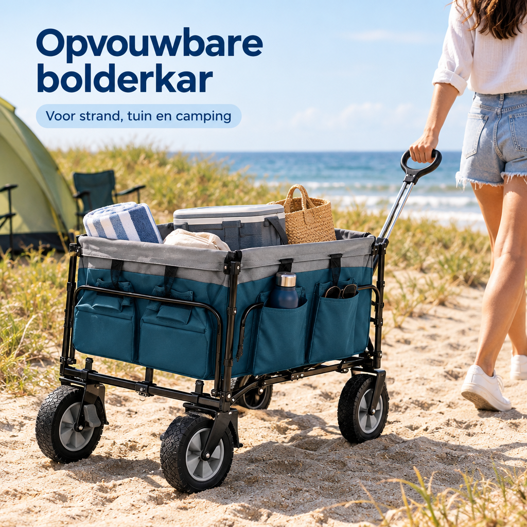opvouwbare bolderkar in gebruik in een passende praktijksituatie