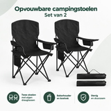 Overzicht van opvouwbare campingstoelen set van 2 met de belangrijkste productvoordelen