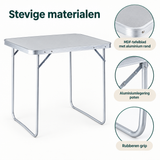 Opvouwbare campingtafel van BukkitBow, 80x60x70 cm, lichtgewicht en draagbaar, met een draagvermogen van 15 kg.