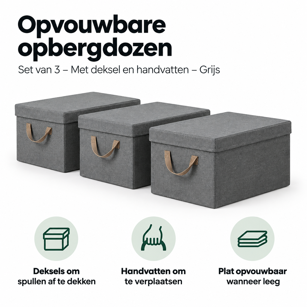 Belangrijkste voordelen en eigenschappen van opvouwbare opbergdozen