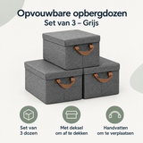 Overzicht van opvouwbare opbergdozen met de belangrijkste productvoordelen