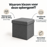 Belangrijkste voordelen en eigenschappen van opvouwbare opbergpoef