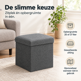 Praktische toepassing en keuzehulp voor opvouwbare opbergpoef