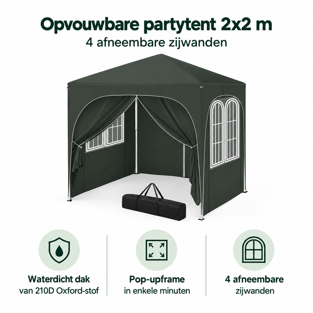 Belangrijkste voordelen en eigenschappen van opvouwbare partytent 2x2