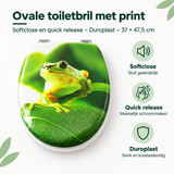 Belangrijkste voordelen en eigenschappen van ovale toiletbril met print