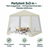 Belangrijkste voordelen en eigenschappen van partytent 3x3 met muggennet