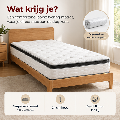 Praktische toepassing en keuzehulp voor pocketvering matras 90x200