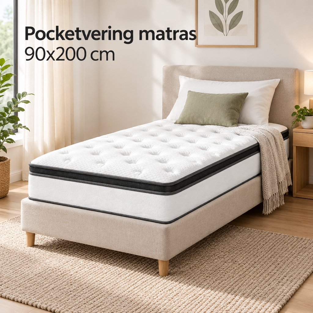 pocketvering matras 90x200 in gebruik in een passende praktijksituatie