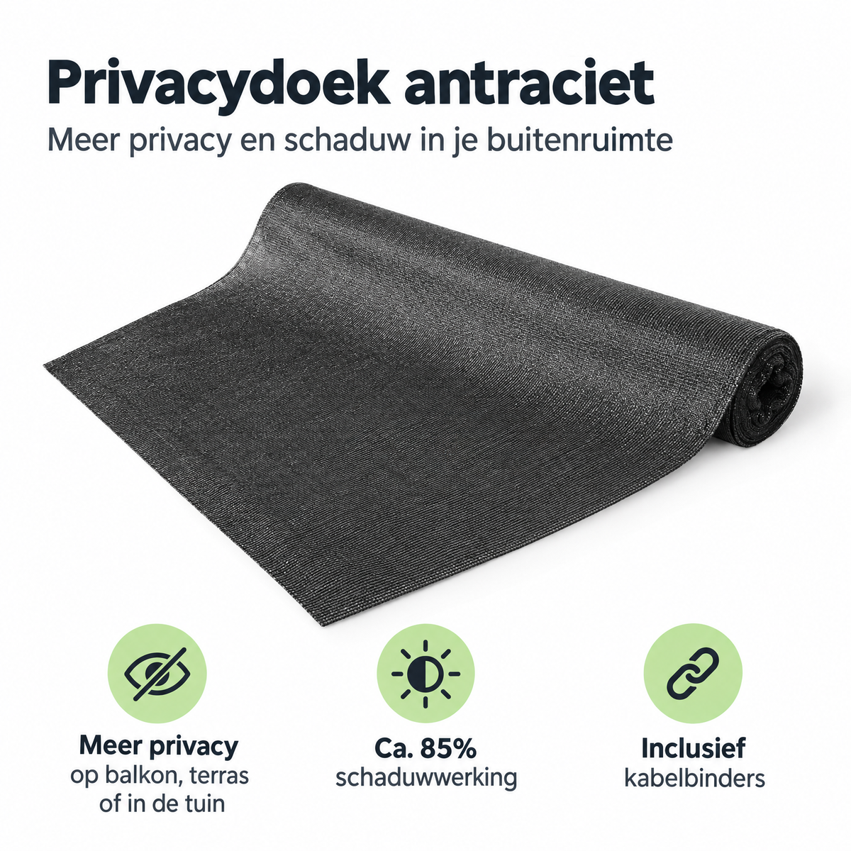 Belangrijkste voordelen en eigenschappen van privacydoek antraciet
