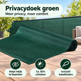 Praktische toepassing en keuzehulp voor privacydoek groen