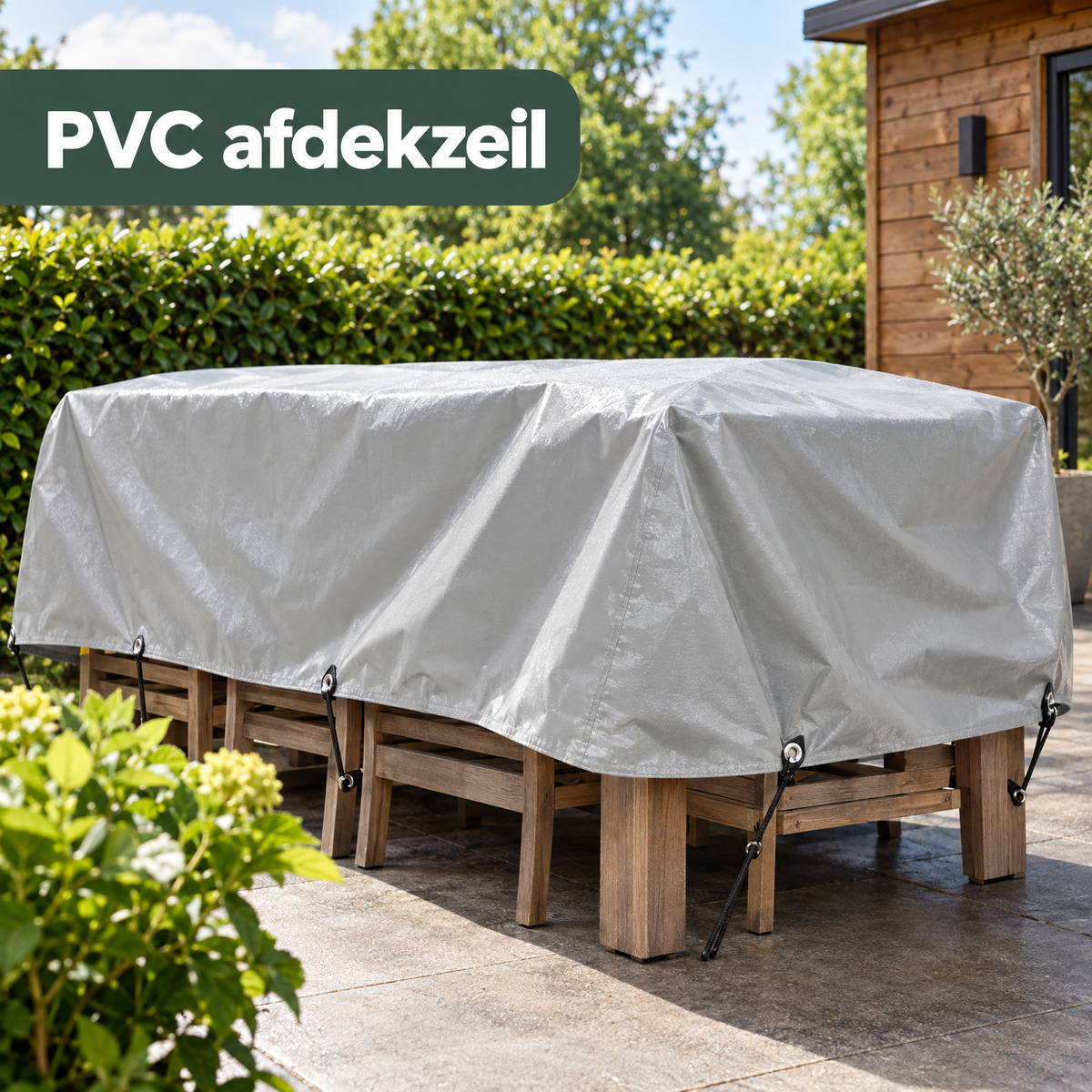 PVC afdekzeil in gebruik in een passende praktijksituatie