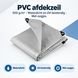Overzicht van PVC afdekzeil met de belangrijkste productvoordelen