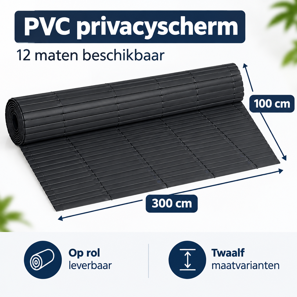 Afmetingen en productspecificaties van PVC privacyscherm