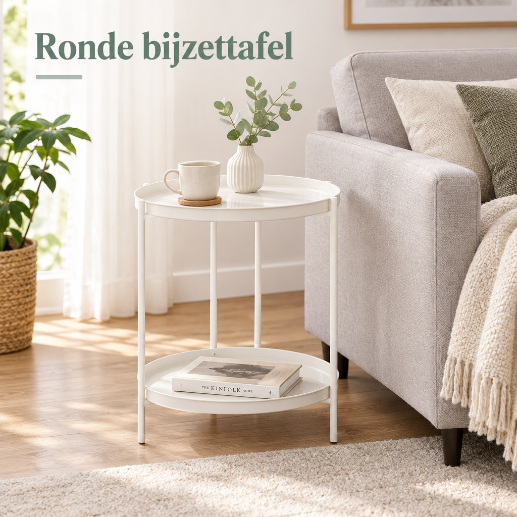 ronde bijzettafel in gebruik in een passende praktijksituatie