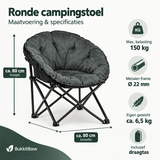 Afmetingen en productspecificaties van ronde campingstoel