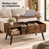 salontafel met liftfunctie in gebruik in een passende praktijksituatie