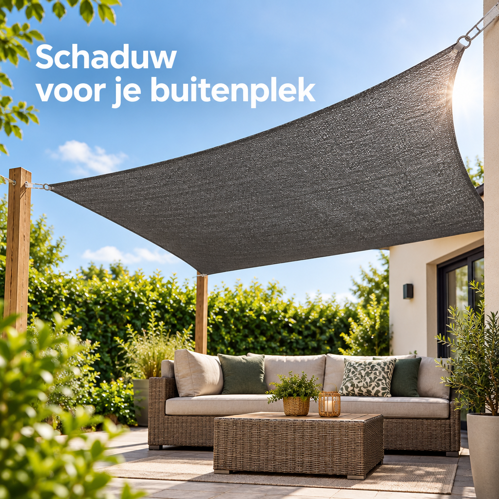 schaduwdoek in gebruik in een passende praktijksituatie