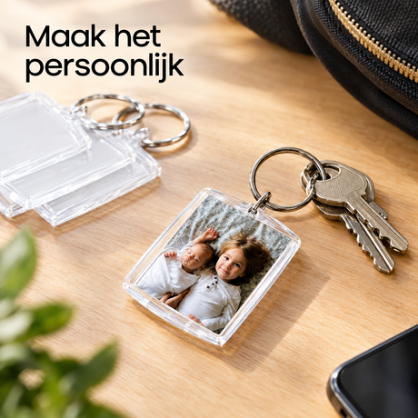 sleutelhanger met fotohouder in gebruik in een passende praktijksituatie
