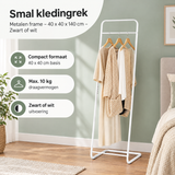 Praktische toepassing en keuzehulp voor smal kledingrek
