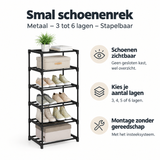 Belangrijkste voordelen en eigenschappen van smal schoenenrek