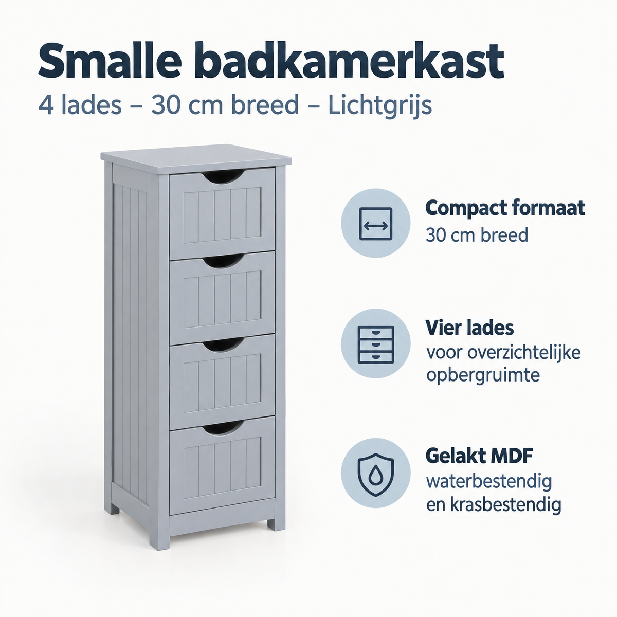 Belangrijkste voordelen en eigenschappen van smalle badkamerkast