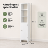 Afmetingen en productspecificaties van smalle badkamerkast
