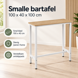 Praktische toepassing en keuzehulp voor smalle bartafel