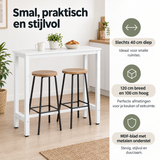 Praktische toepassing en keuzehulp voor smalle bartafel