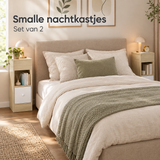 smalle nachtkastjes set van 2 in gebruik in een passende praktijksituatie