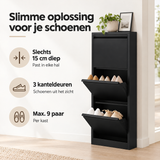 Belangrijkste voordelen en eigenschappen van smalle schoenenkast