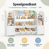 Overzicht van speelgoedkast met de belangrijkste productvoordelen