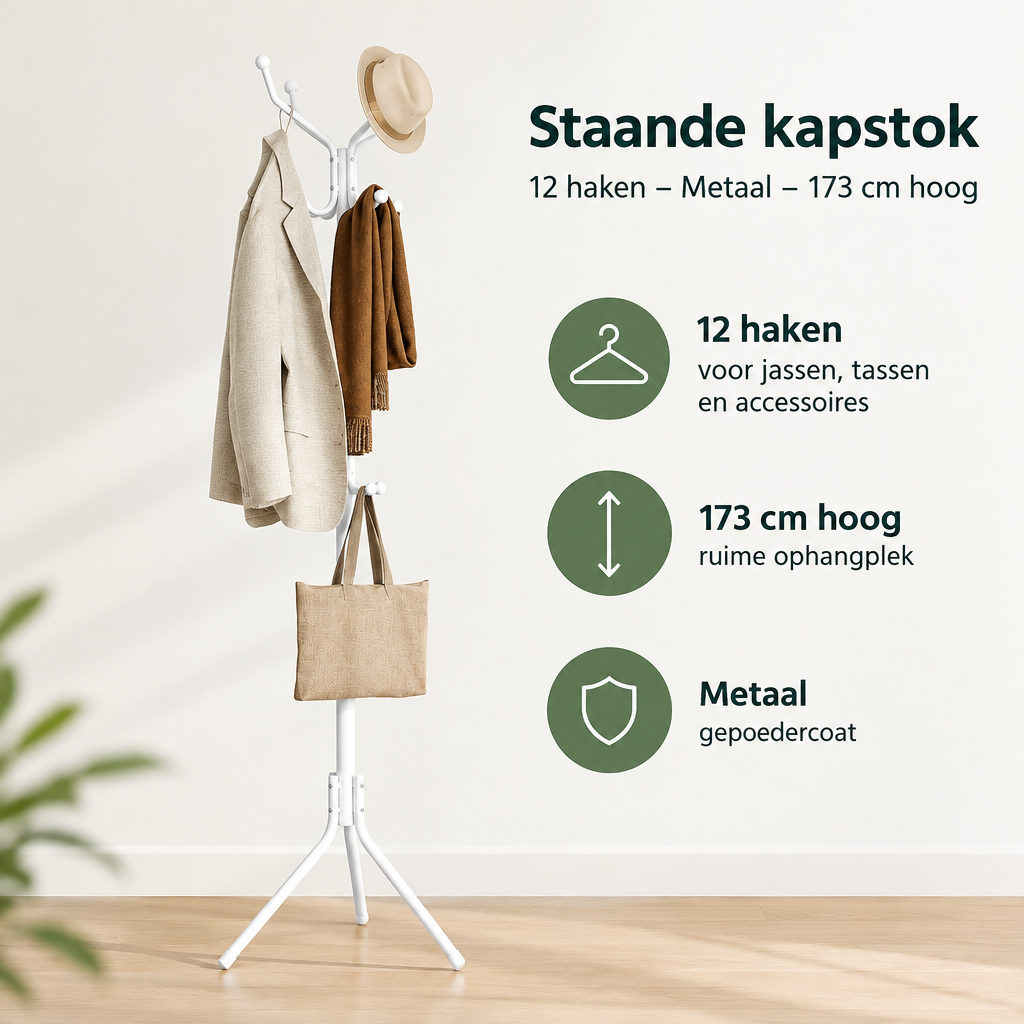Belangrijkste voordelen en eigenschappen van staande kapstok