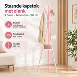 Praktische toepassing en keuzehulp voor staande kapstok met plank